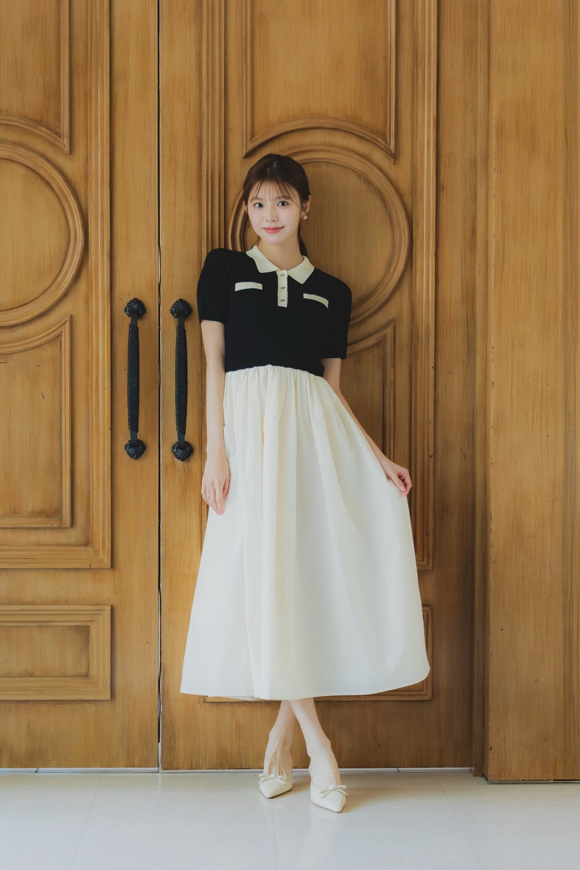 バイカラードッキングワンピース