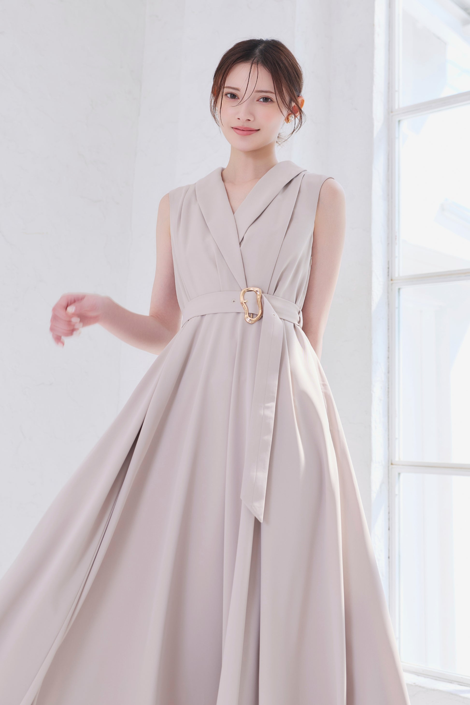 新品同様‼️Theory luxe 落ち感美しい ドレープワンピース ドレープカラーワンピース