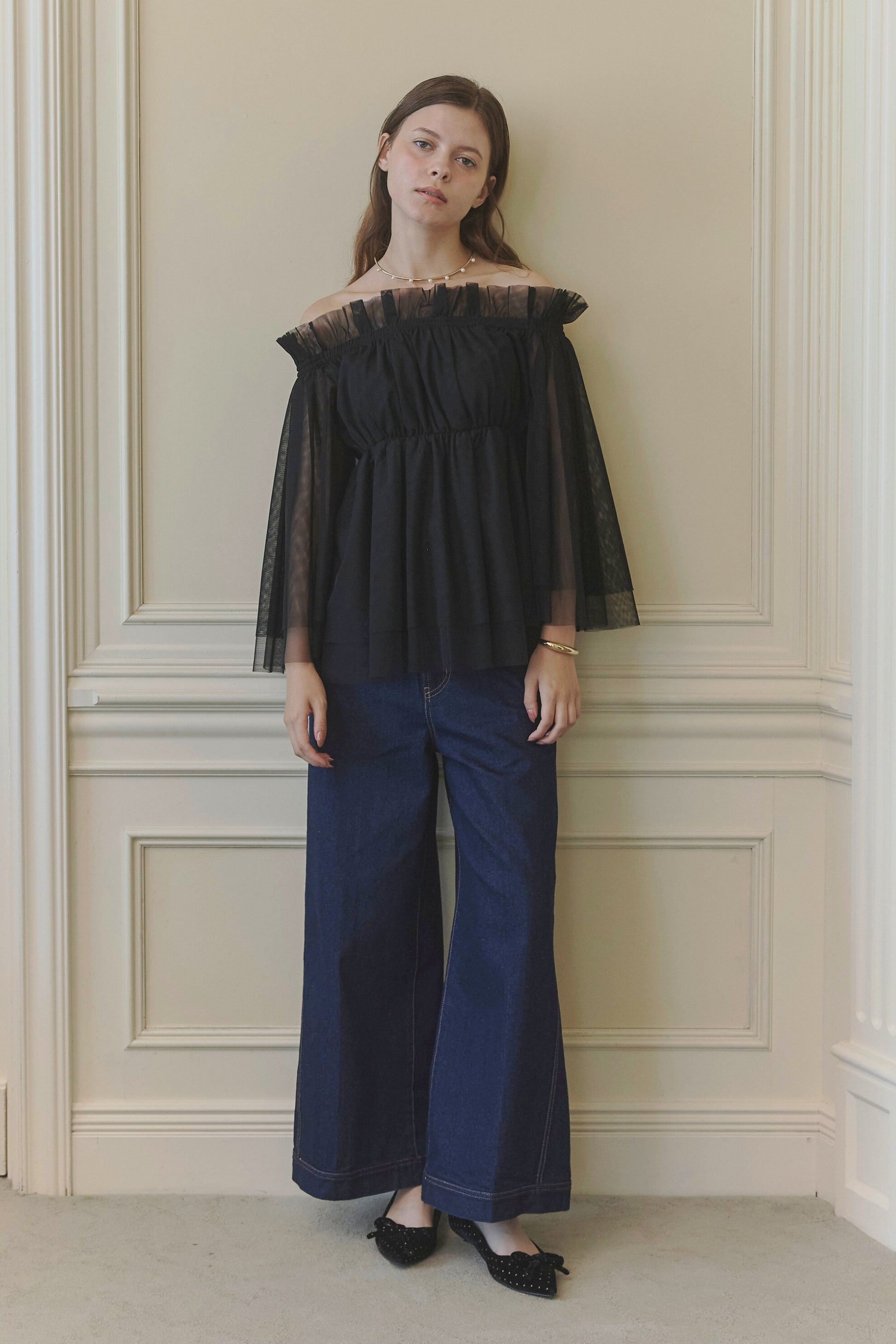 Wide leg denim