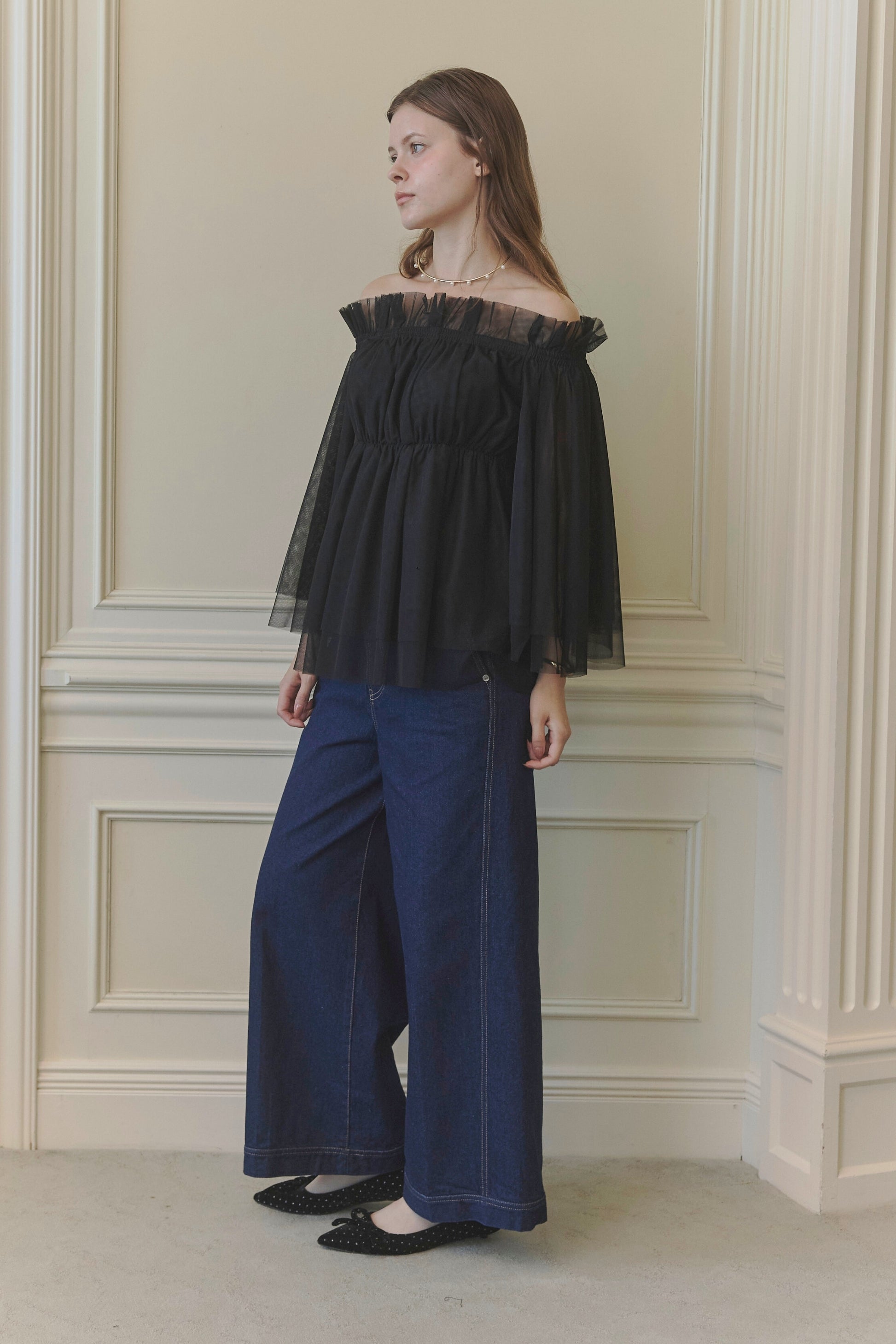 Wide leg denim