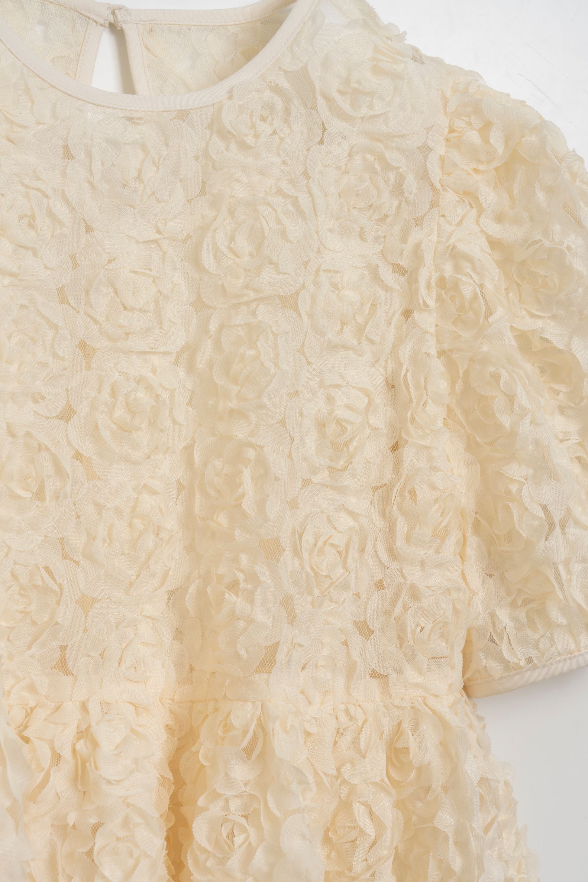 Orgue Flower tulle blouse 2色あり Flower tulle blouse 【White】
