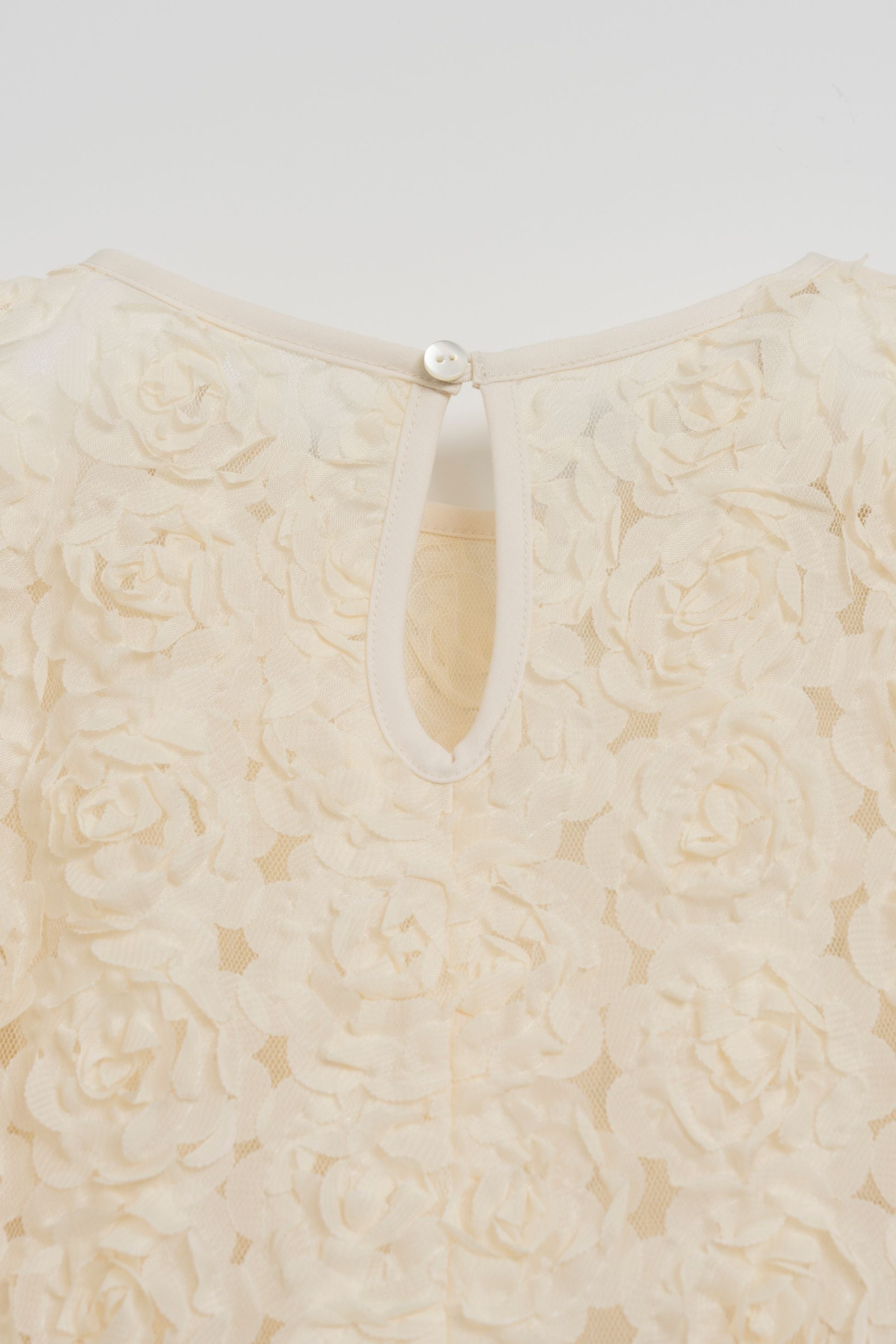 トップス ORGUE Flower tulle blouse Flower Tulle blouse (ivory)