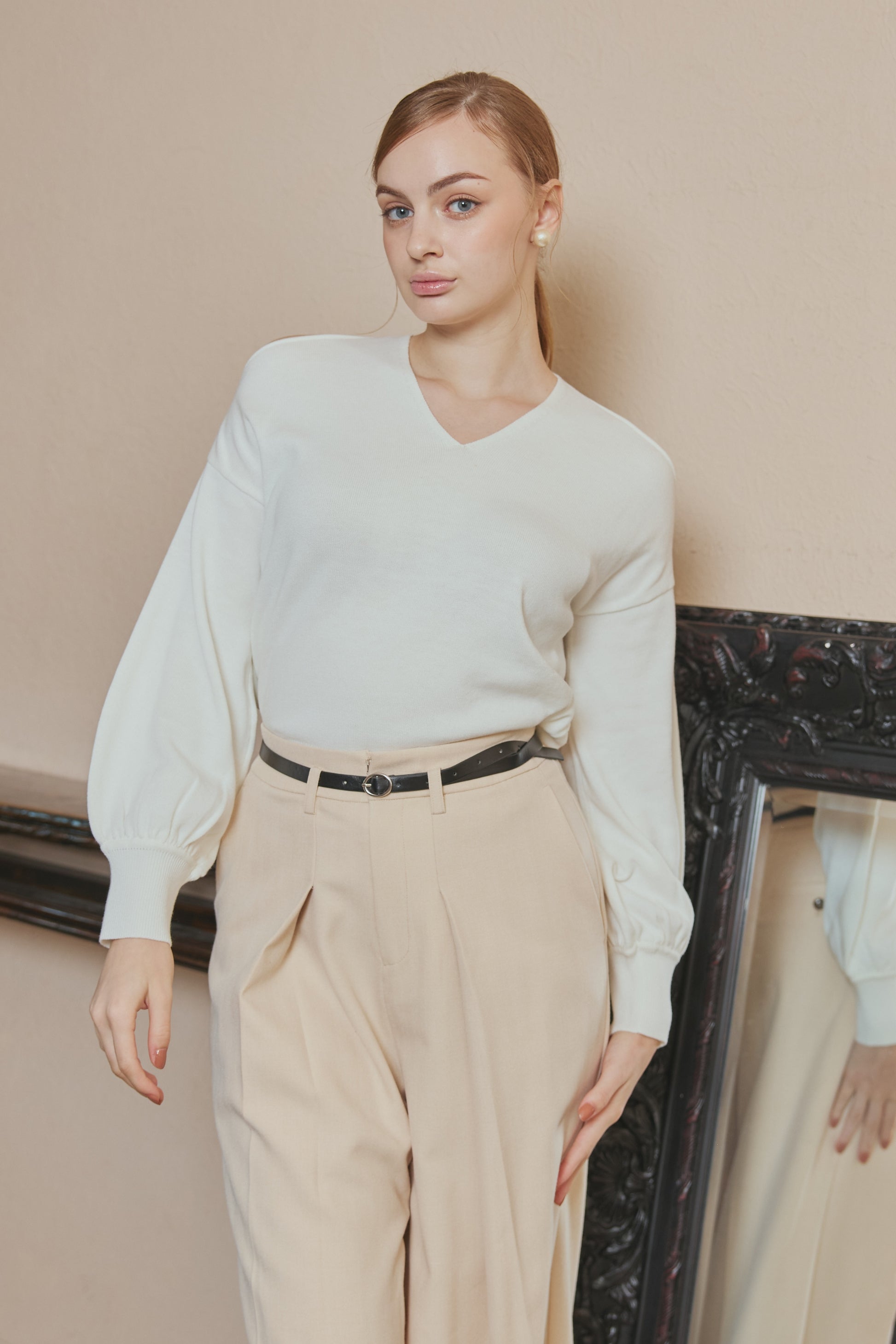 【SALE】Twist high neck knit