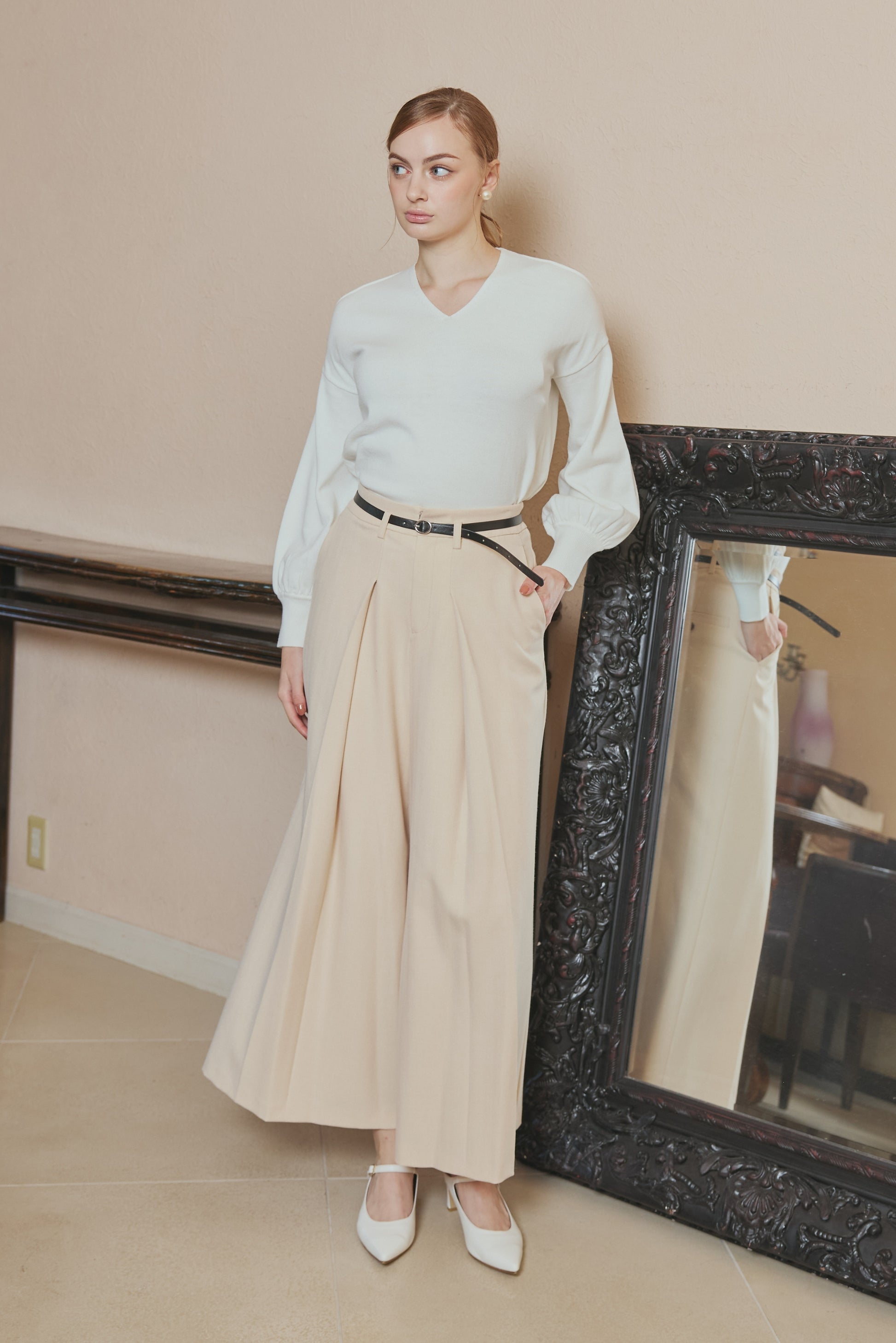 【SALE】Twist high neck knit