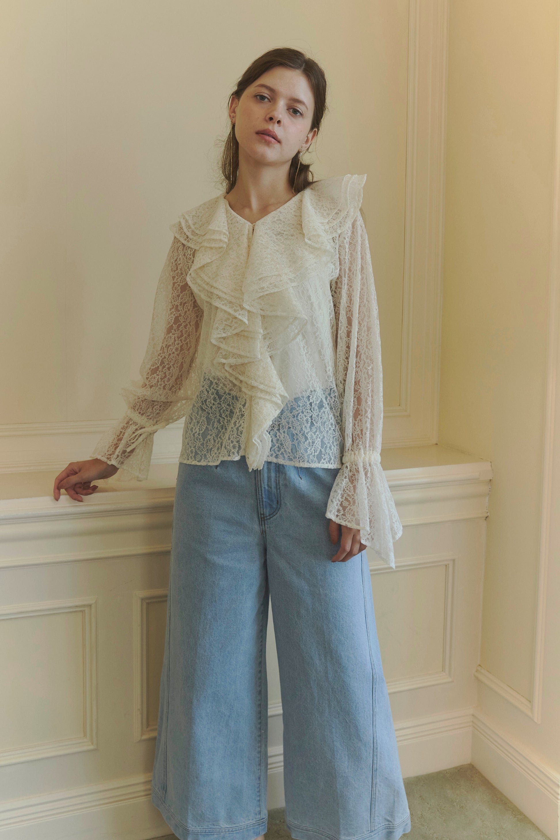 Wide leg denim