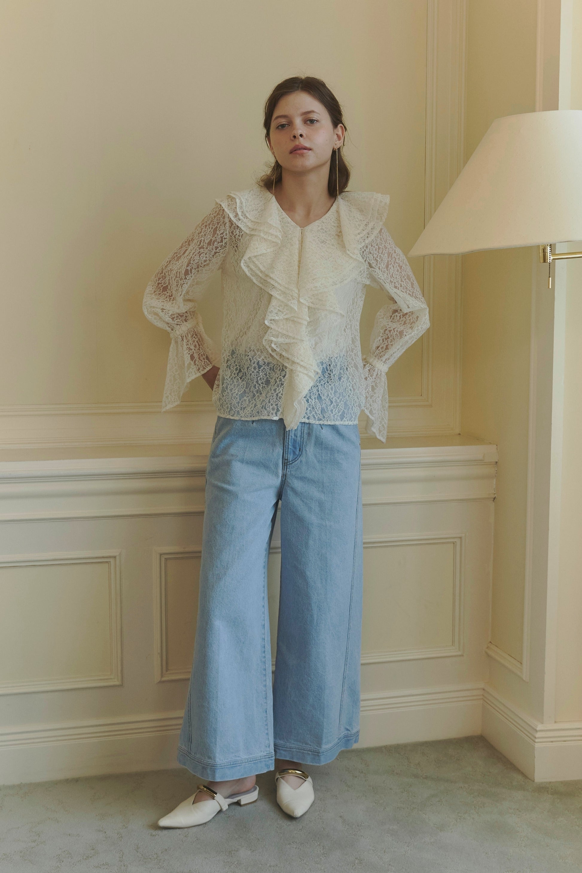 Wide leg denim