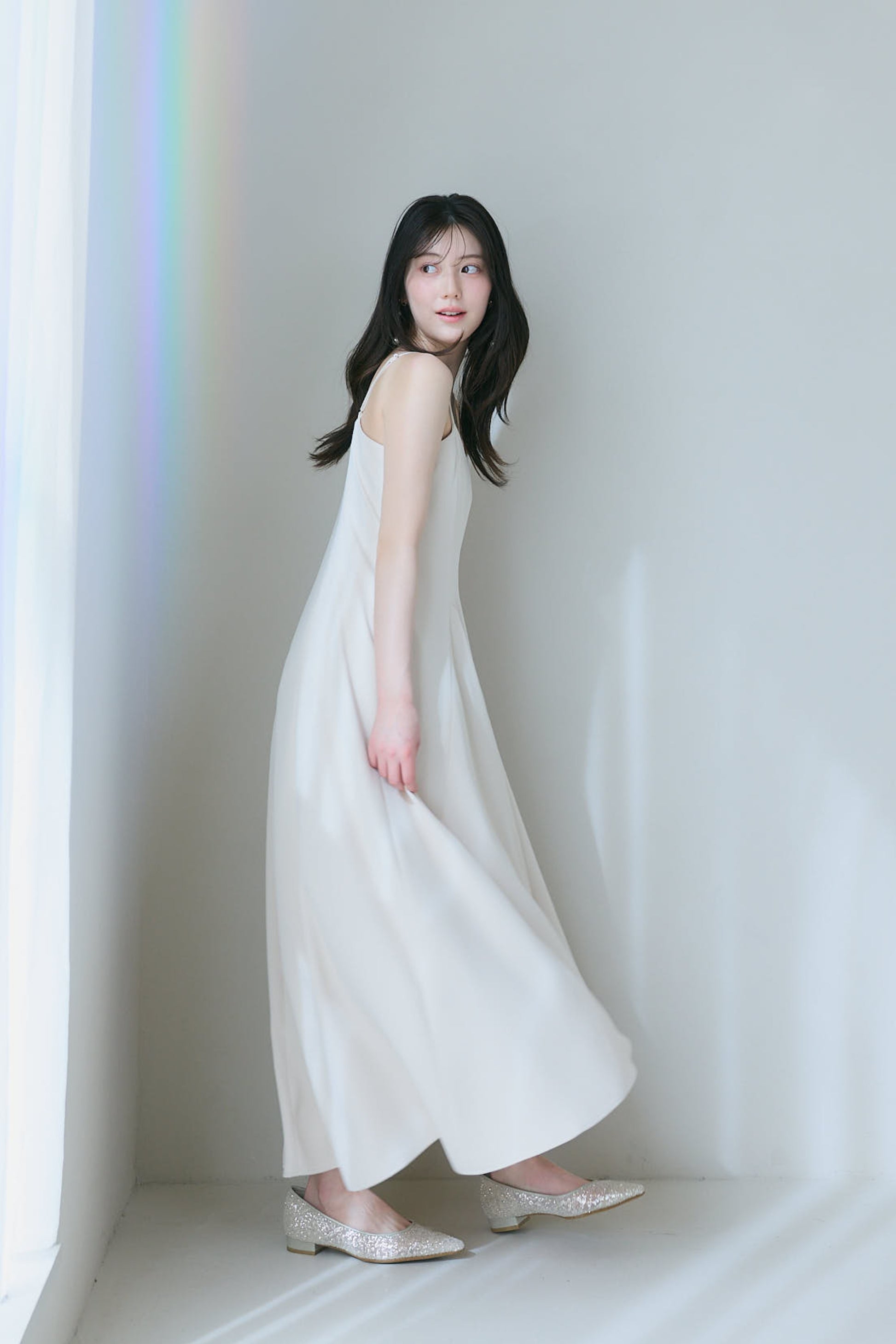 ラッフルキャミワンピース