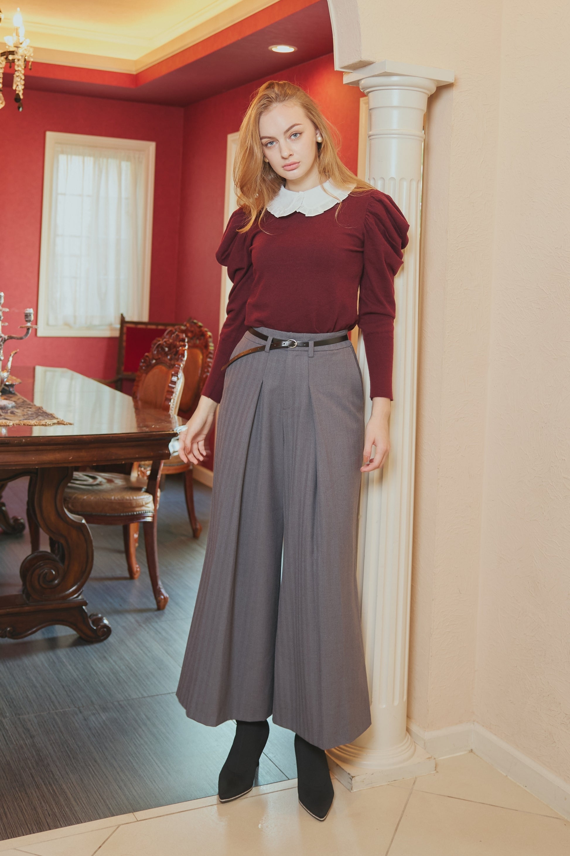 Puff Sleeve polo Knit