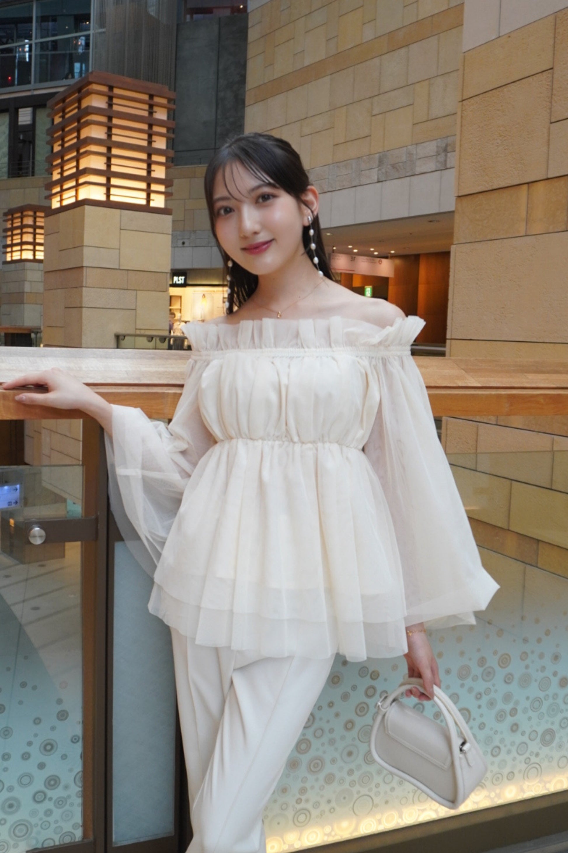 Tulle  peplum blouse