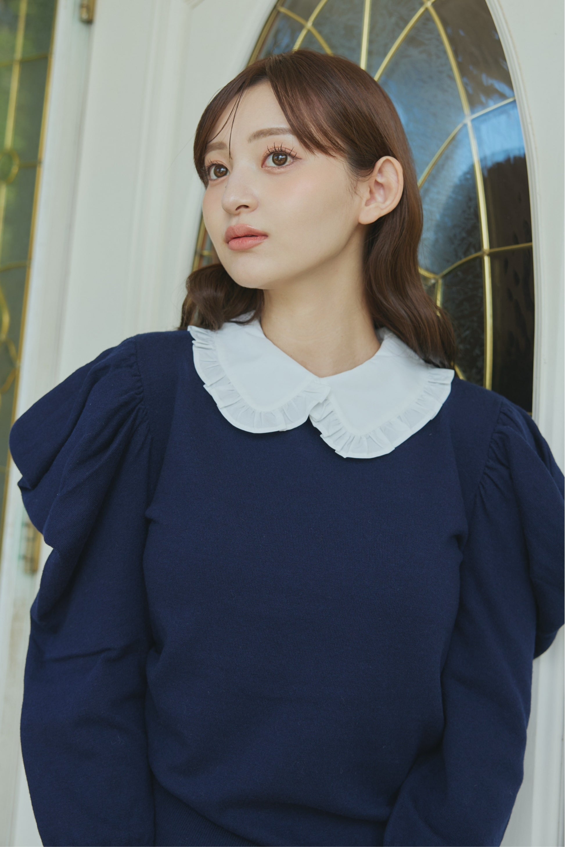 Puff Sleeve polo Knit