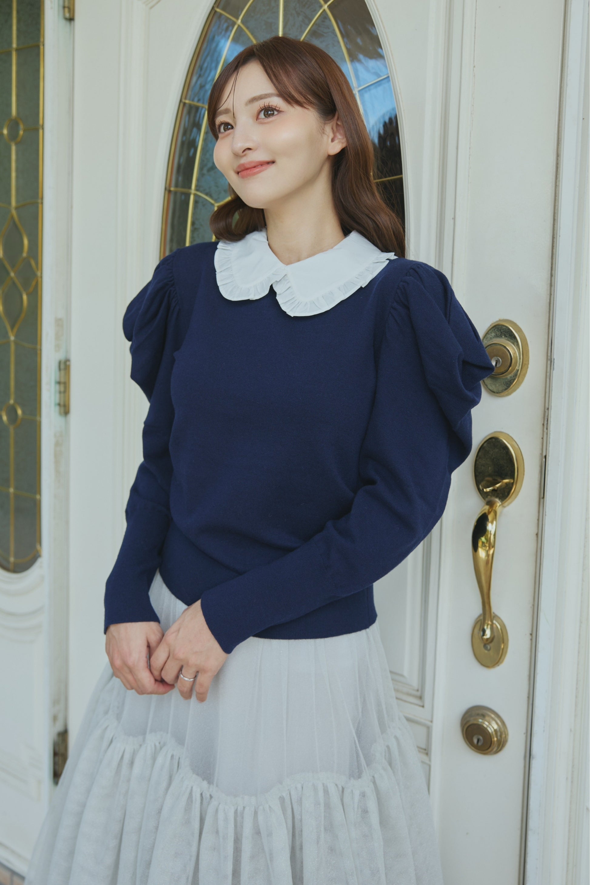 Puff Sleeve polo Knit