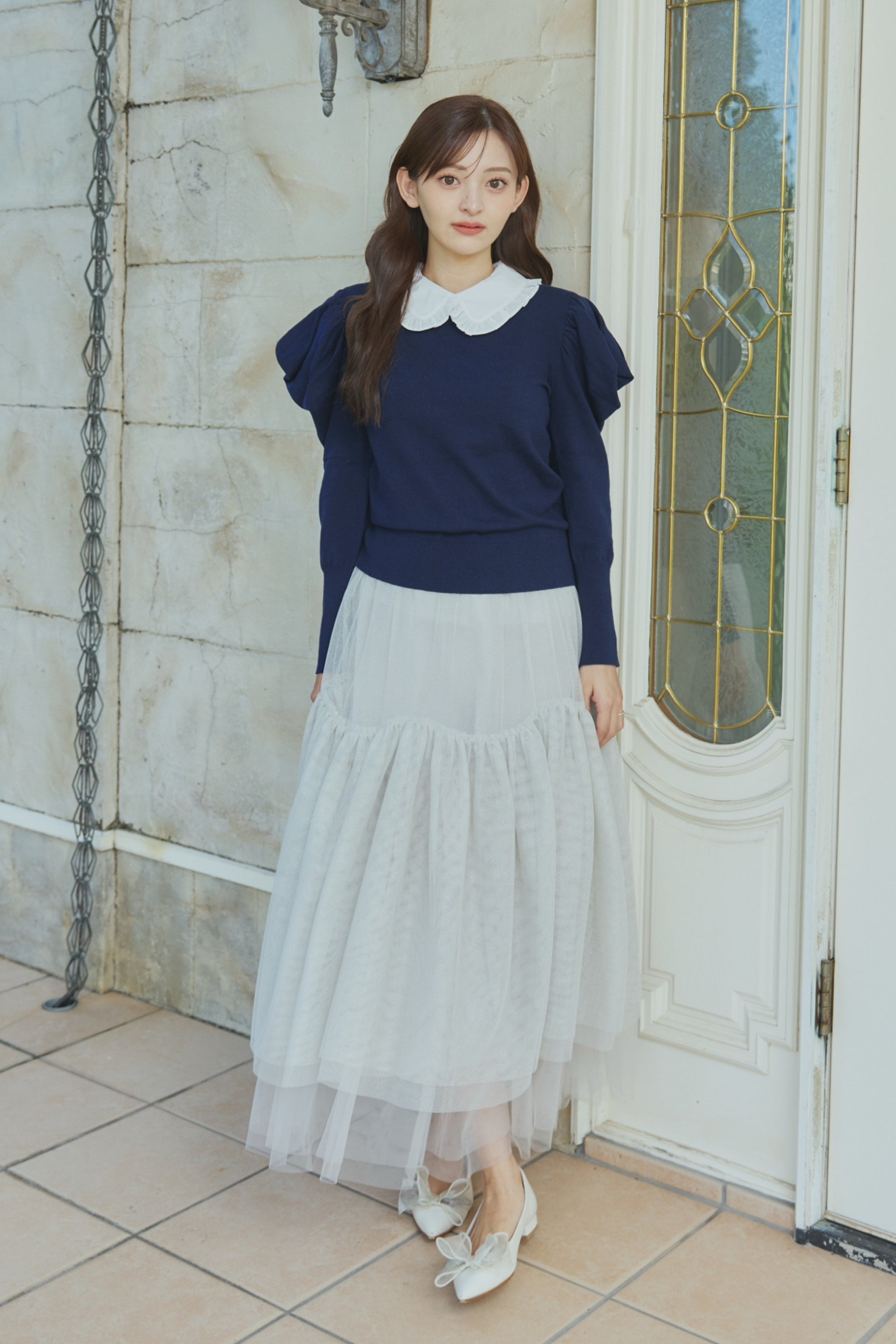 Puff Sleeve polo Knit