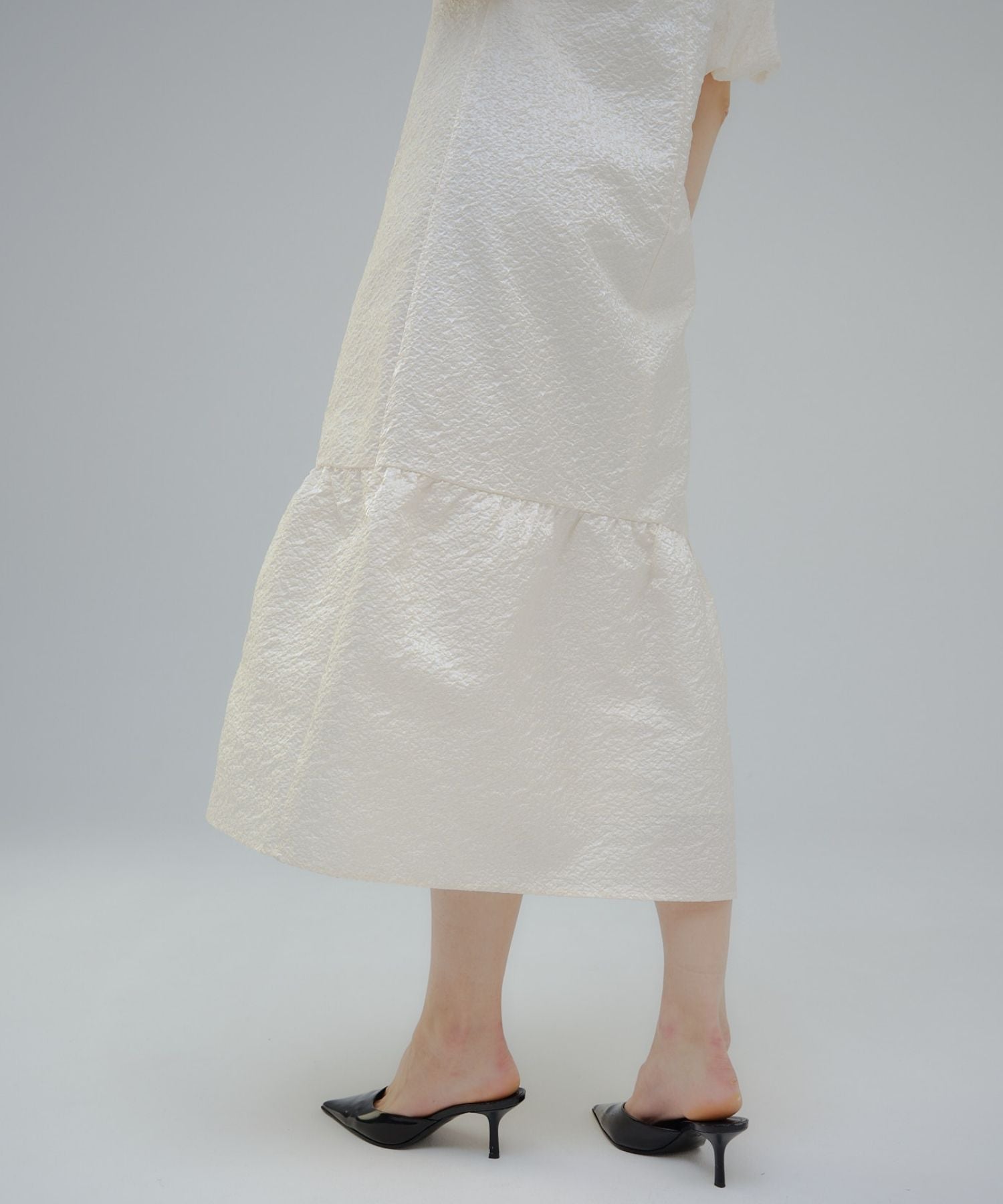 Balloon off shoulder one-piece【Ivory】