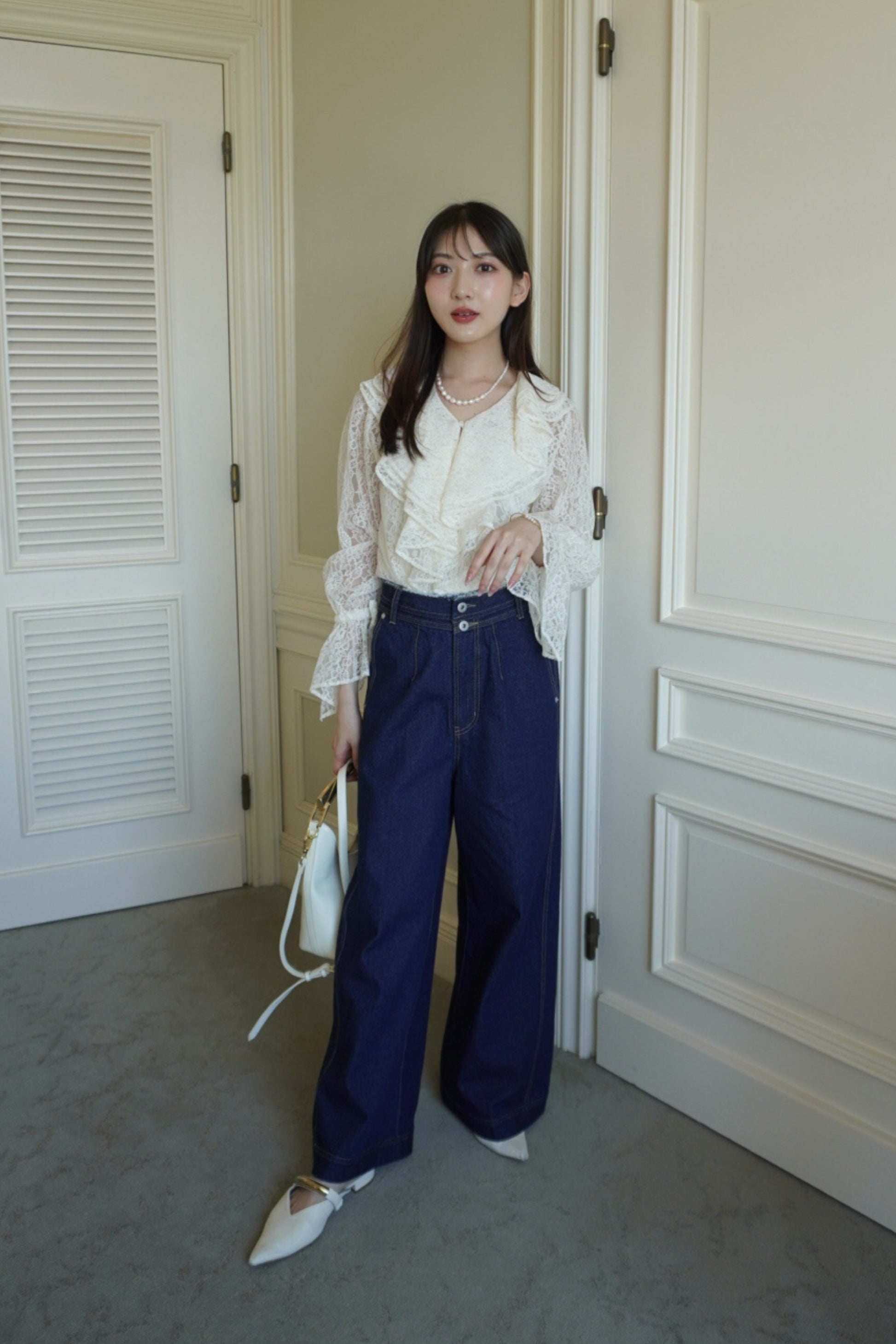 Wide leg denim