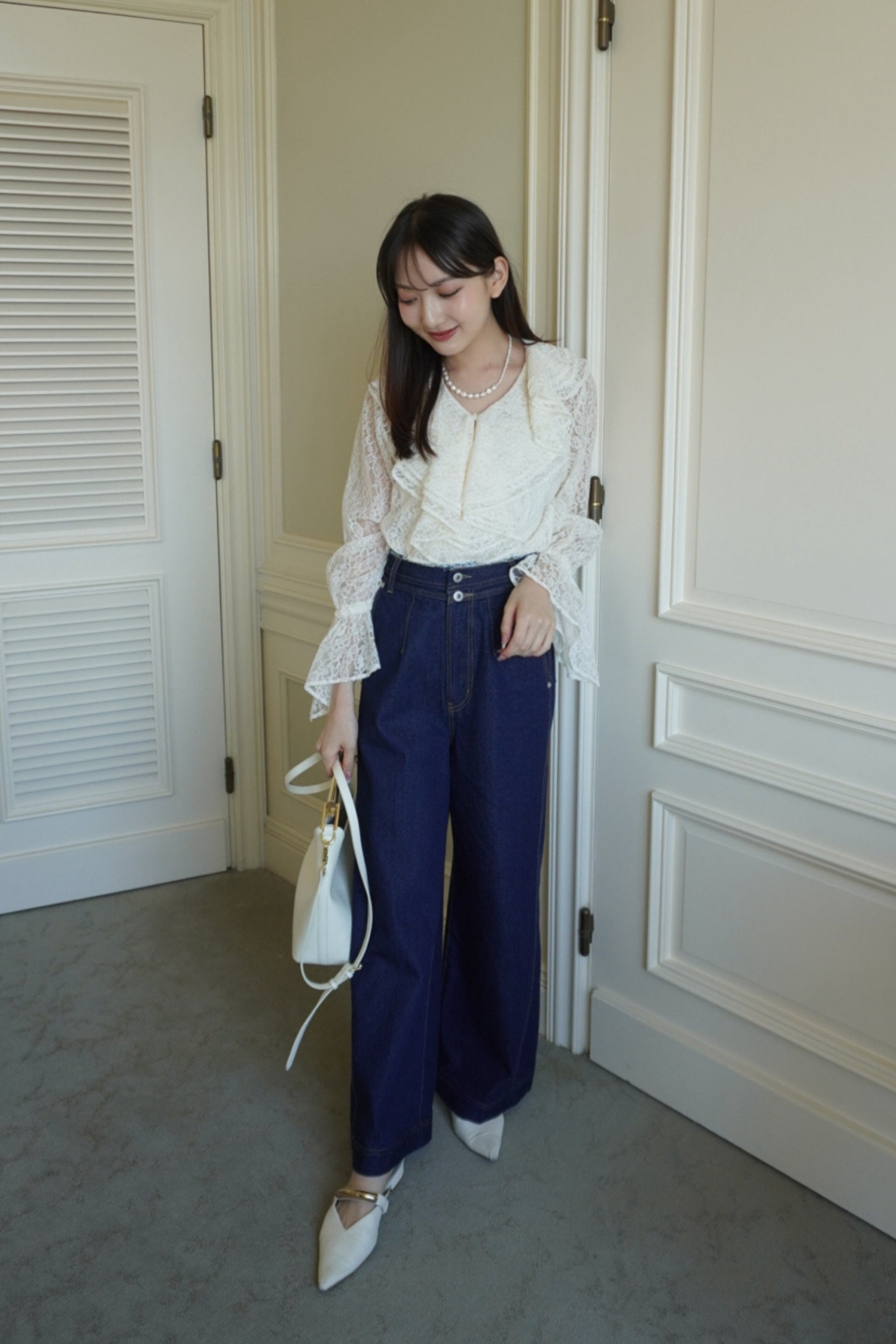 Wide leg denim