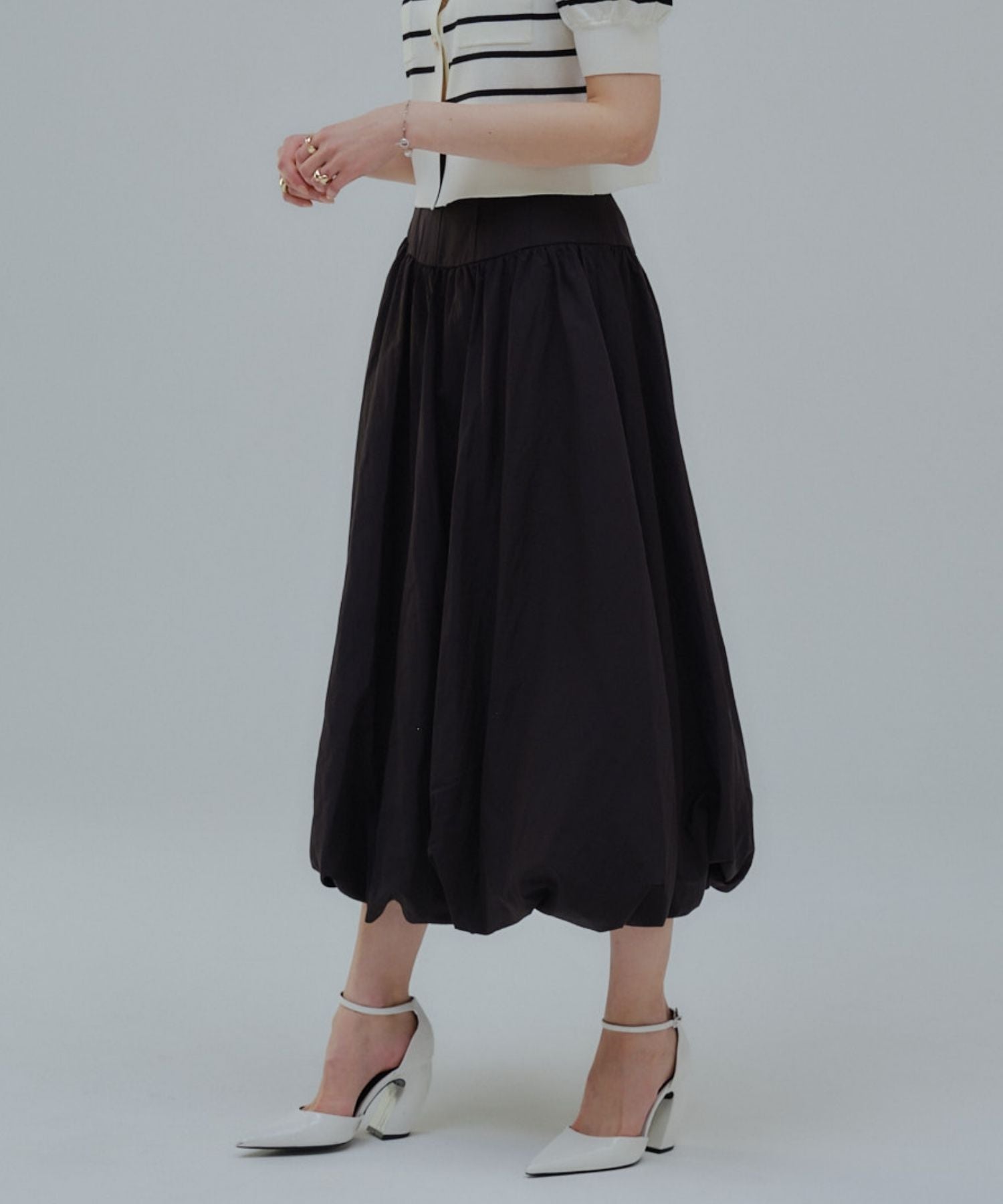 Corset balloon skirt【Black】