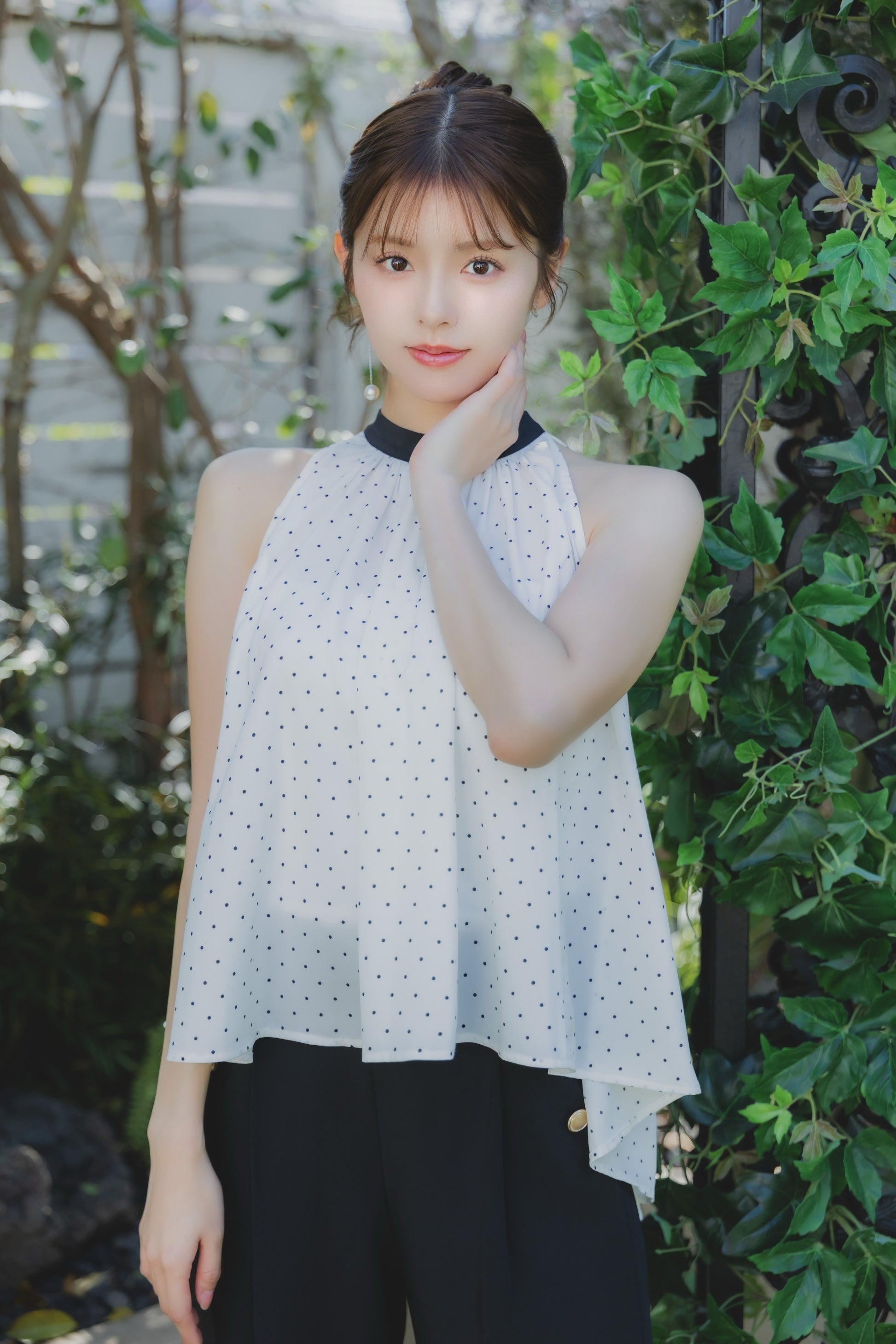 シフォンフレアブラウス